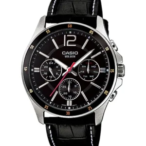 CASIO LEATHER BLACK FACE